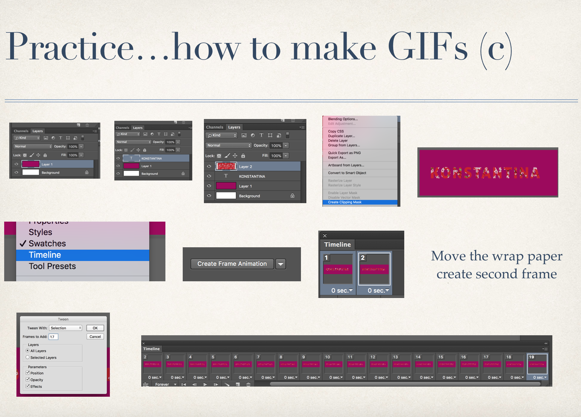 Practice...how to make GIFs