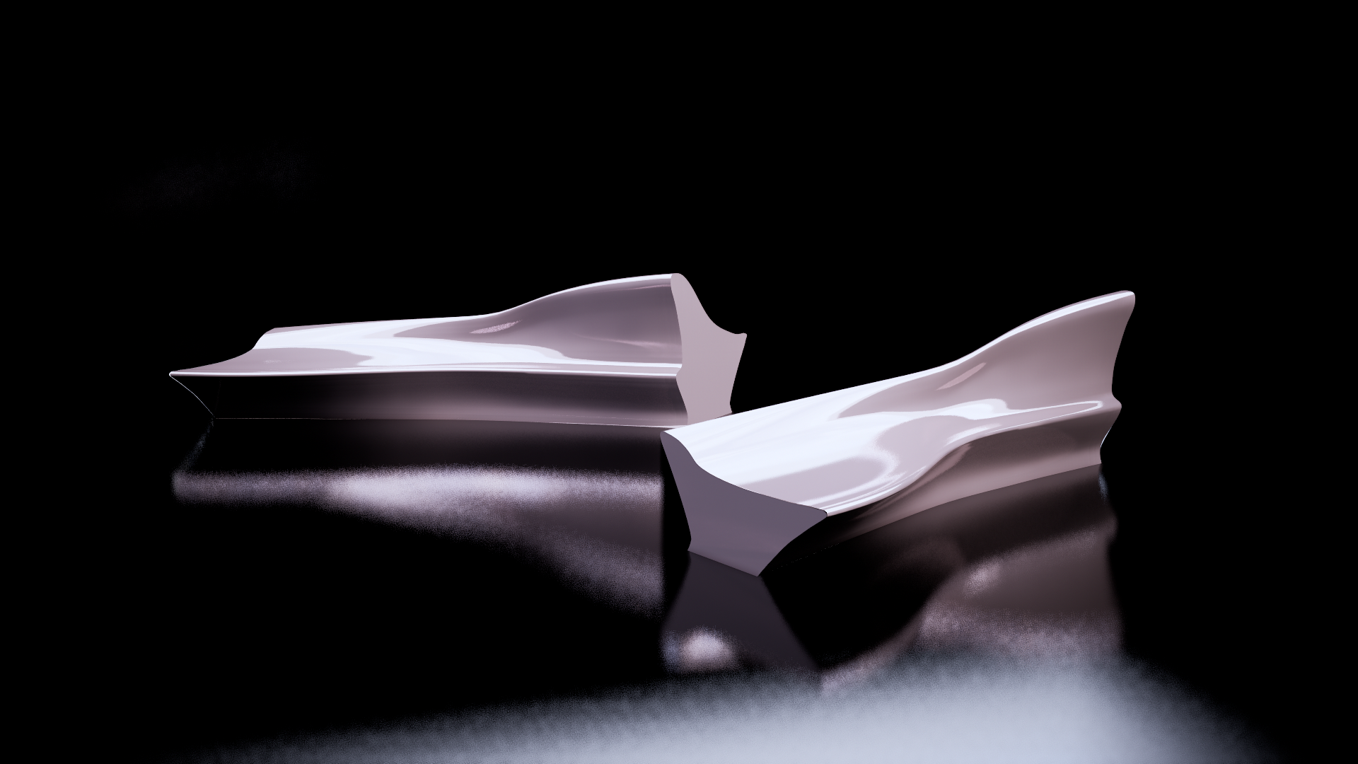 Bench by Zaha Hadid - Rhino Render